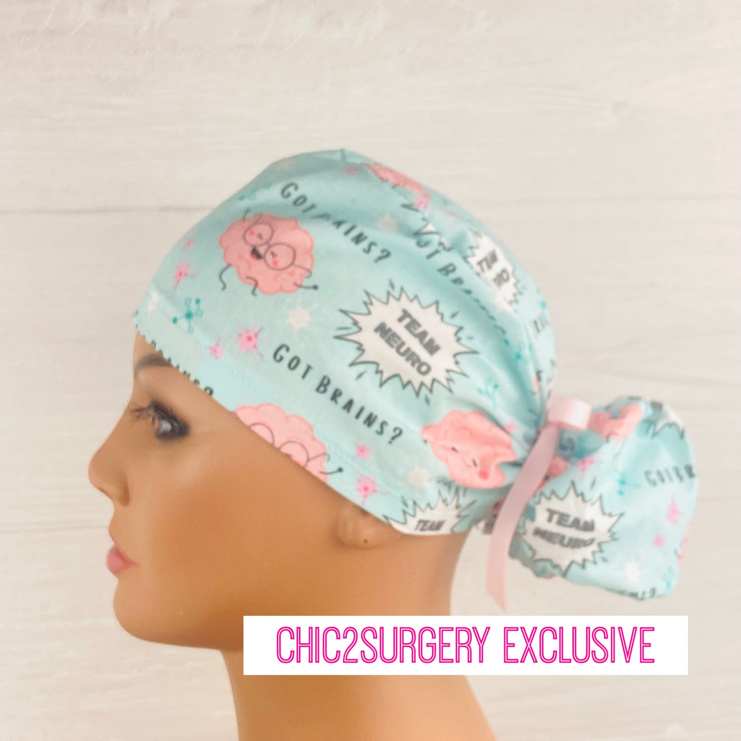 Got Brains Ponytail Scrub Hat
