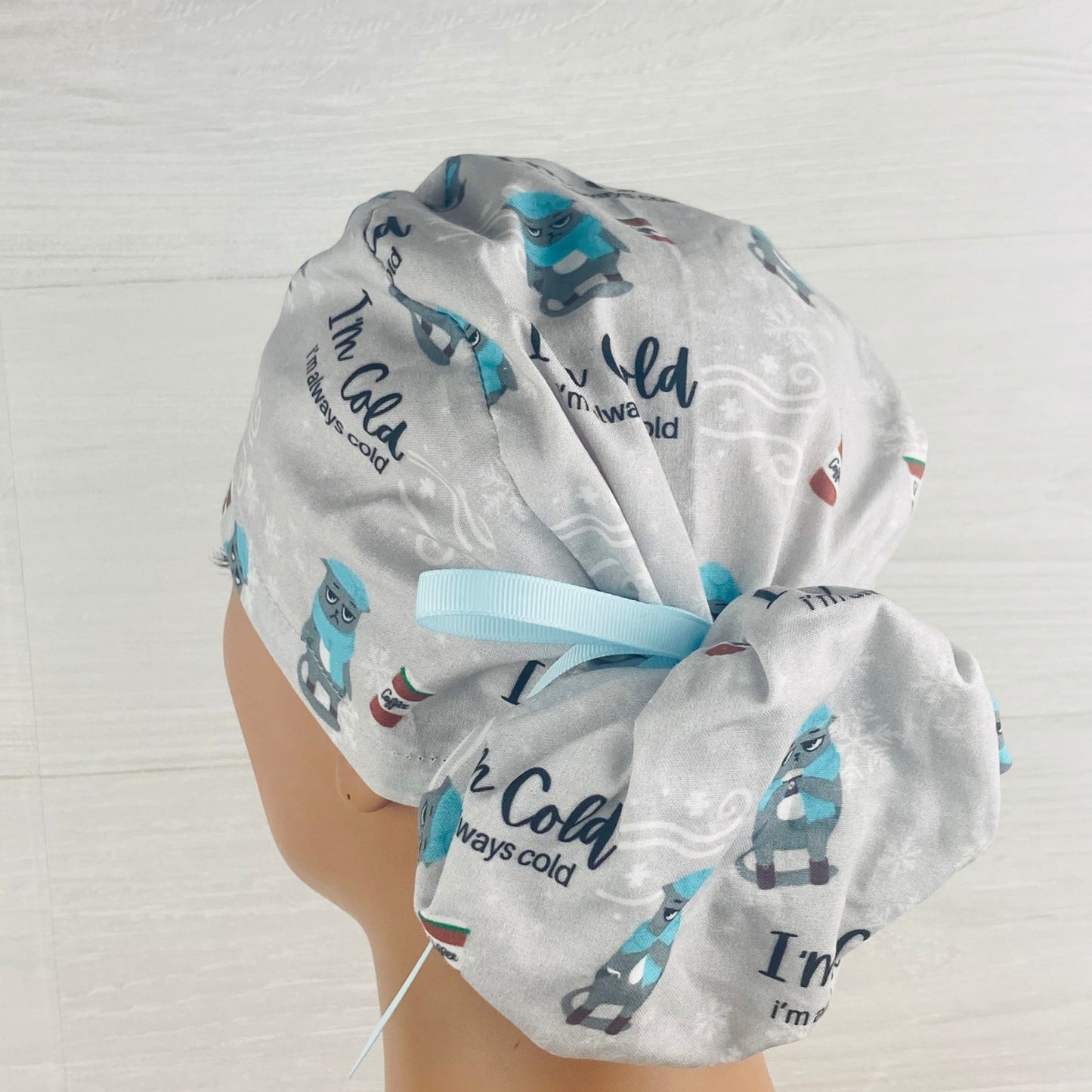 I'm Cold Ponytail Scrub Hat