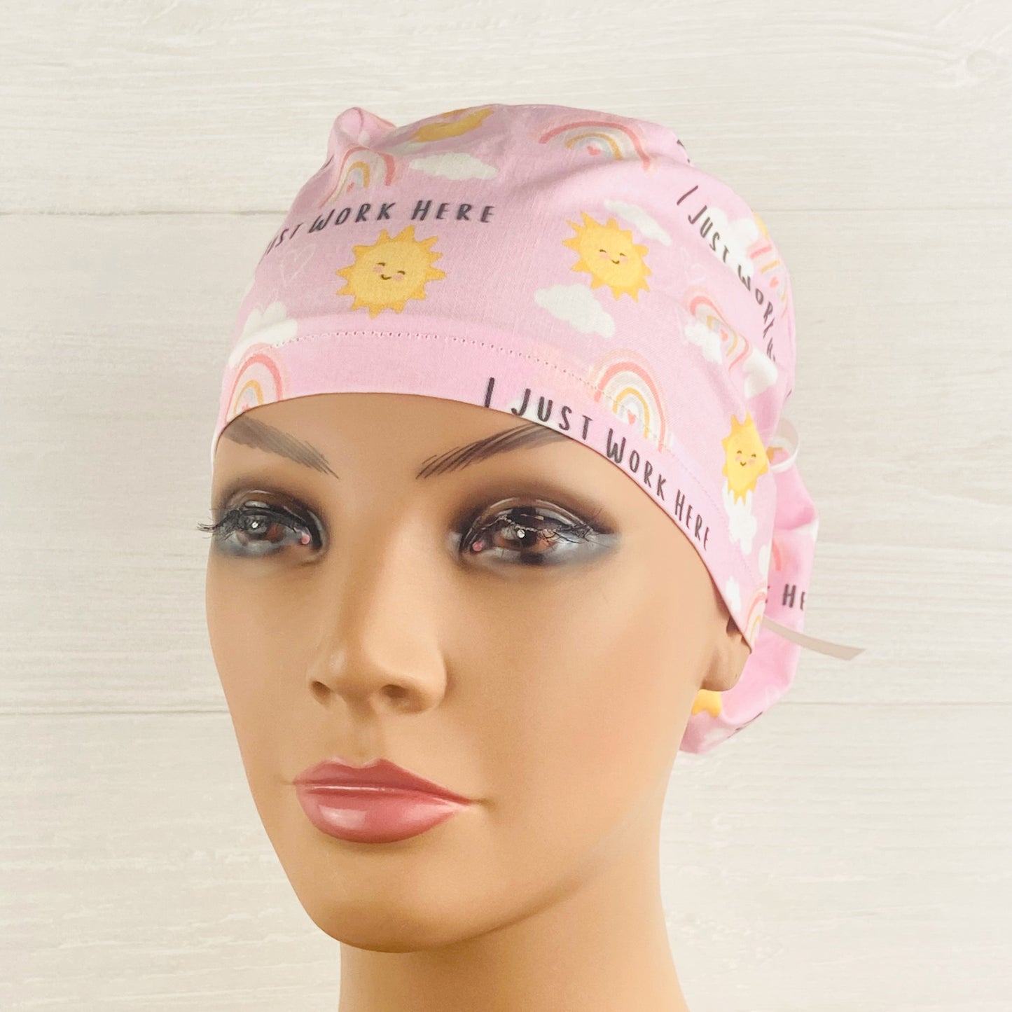 I Just Work Here Ponytail Scrub Hat