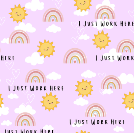 I Just Work Here Ponytail Scrub Hat