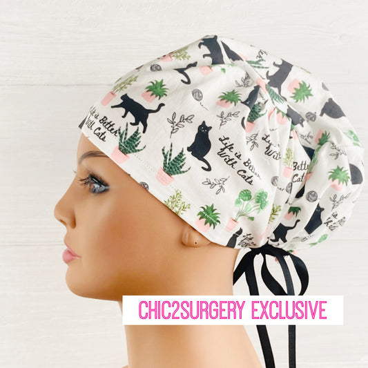 Life is Better with Cats Women's Tieback Hat