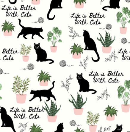 Life is Better with Cats Ponytail Scrub Hat