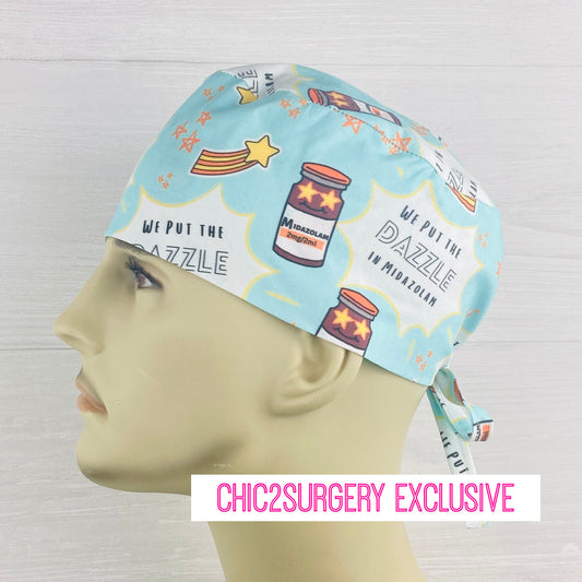 We Put the Dazzle in Midazolam Scrubs Men's Scrub Hat