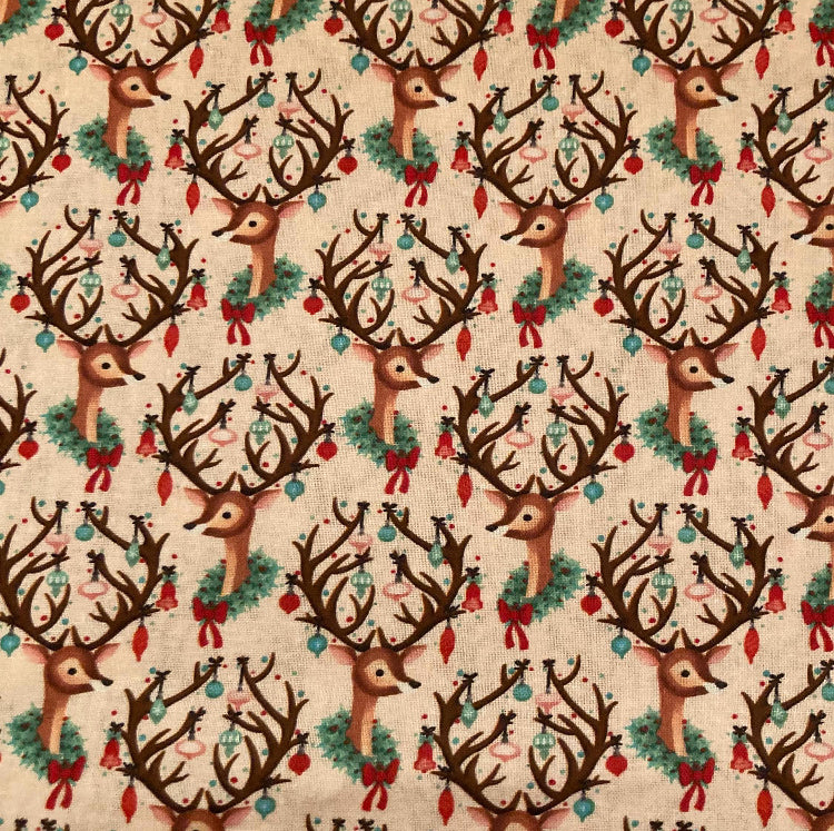 Reindeer on Pink Ponytail Hat