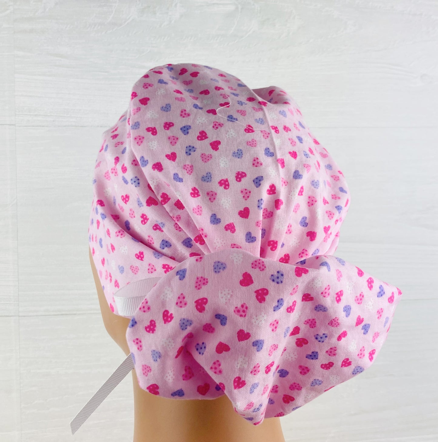 Tiny Hearts Ponytail Hat