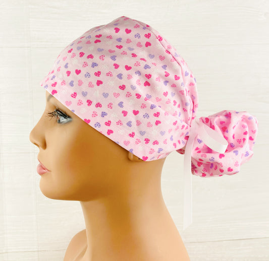 Tiny Hearts Ponytail Hat