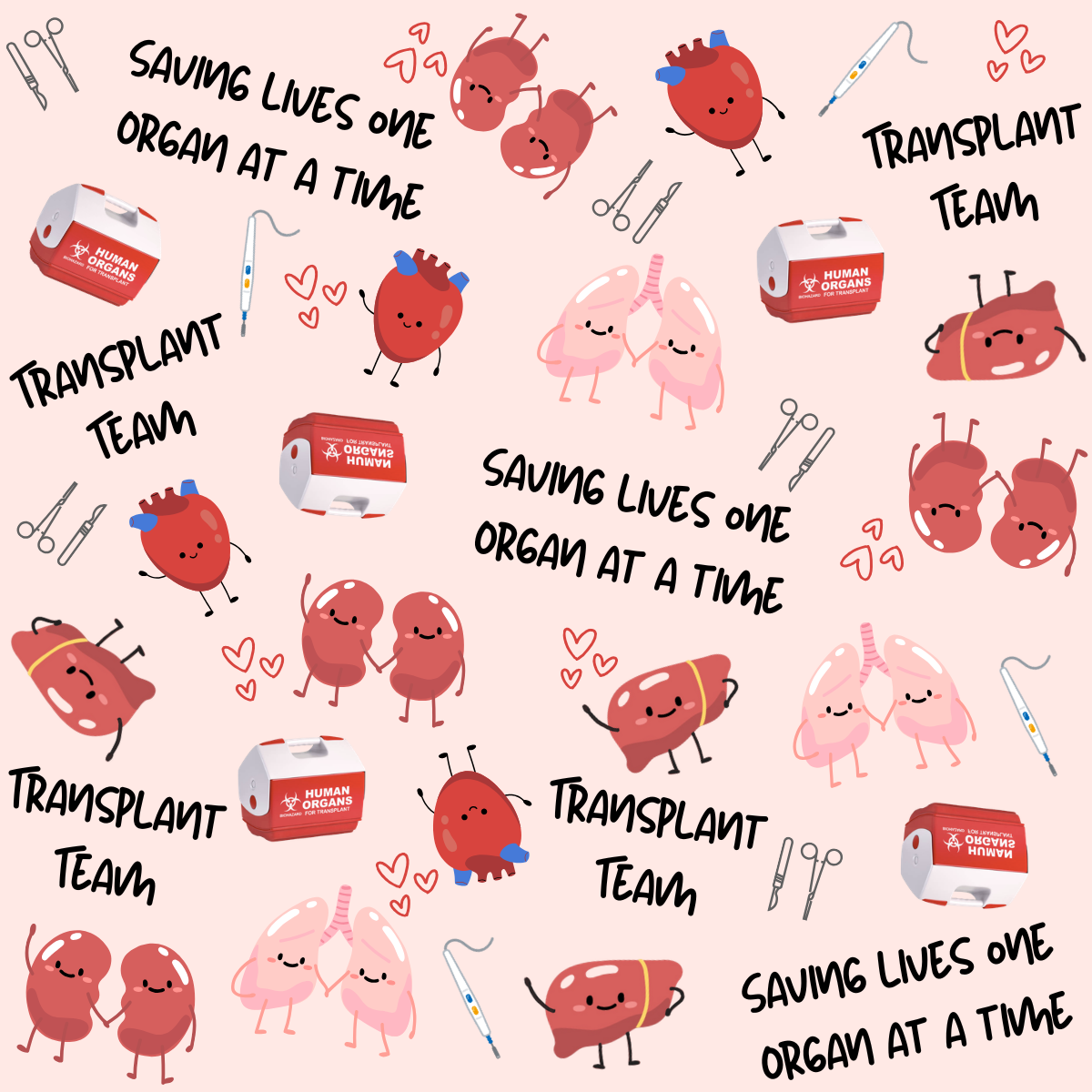 Transplant Team Bouffant Scrub Cap