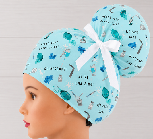 We're Lm-azing, Anesthesia High Bun Scrub Cap - Chic2Surgery