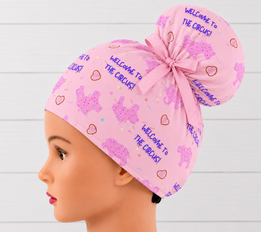 Welcome To The Circus High Bun Scrub Cap - Chic2Surgery