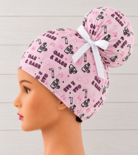 Gass & Sass Anesthesia High Bun Scrub Cap - Chic2Surgery