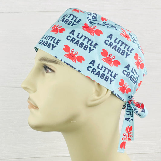 A Little Crabby Men's Scrub Hat