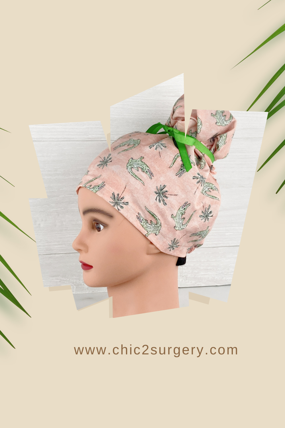 Alligators Updo Scrub Cap