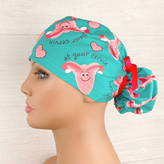 At Your Cervix Ponytail Scrub Hat