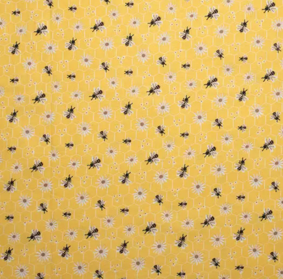 Bees and Daisies Updo Scrub Cap
