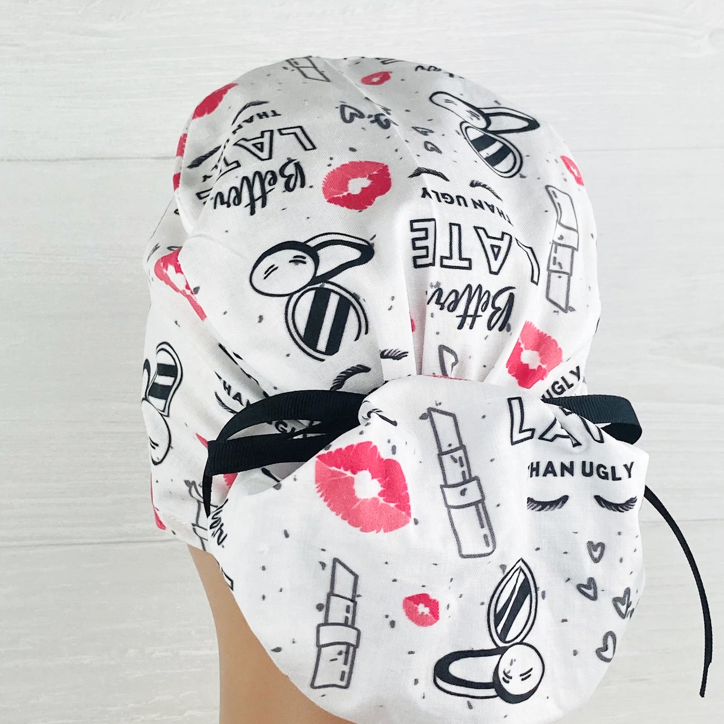 Better Late Than Ugly Ponytail Scrub Hat