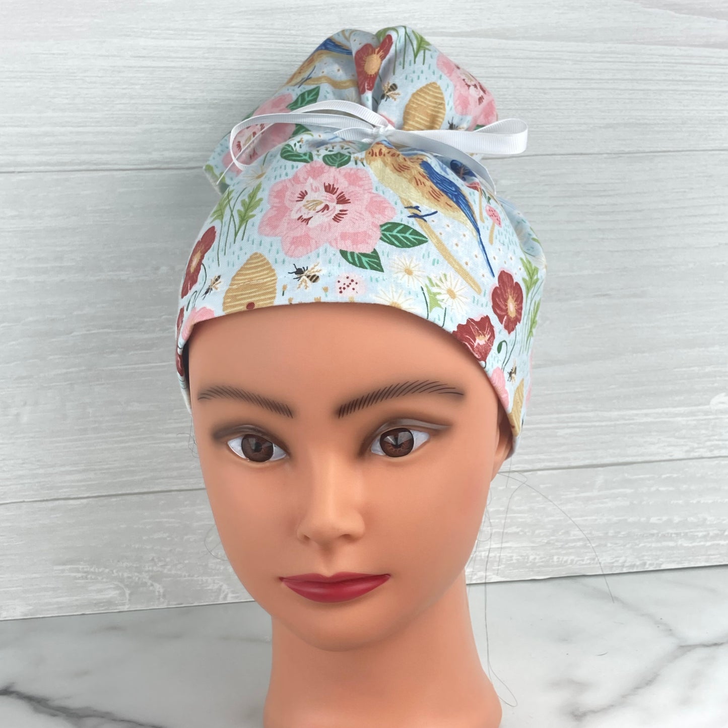 Birds and Bees Updo Scrub Cap