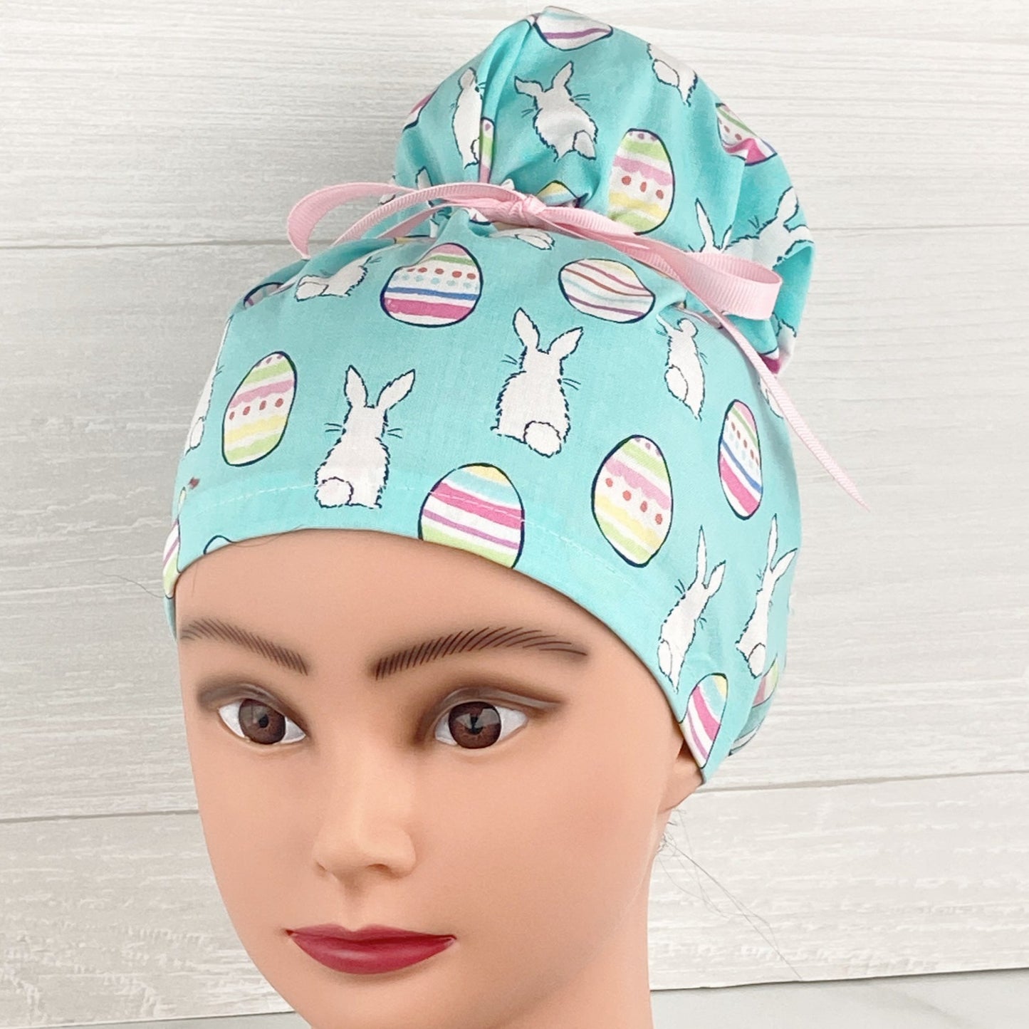 Easter Bunny Tails Updo Scrub Cap