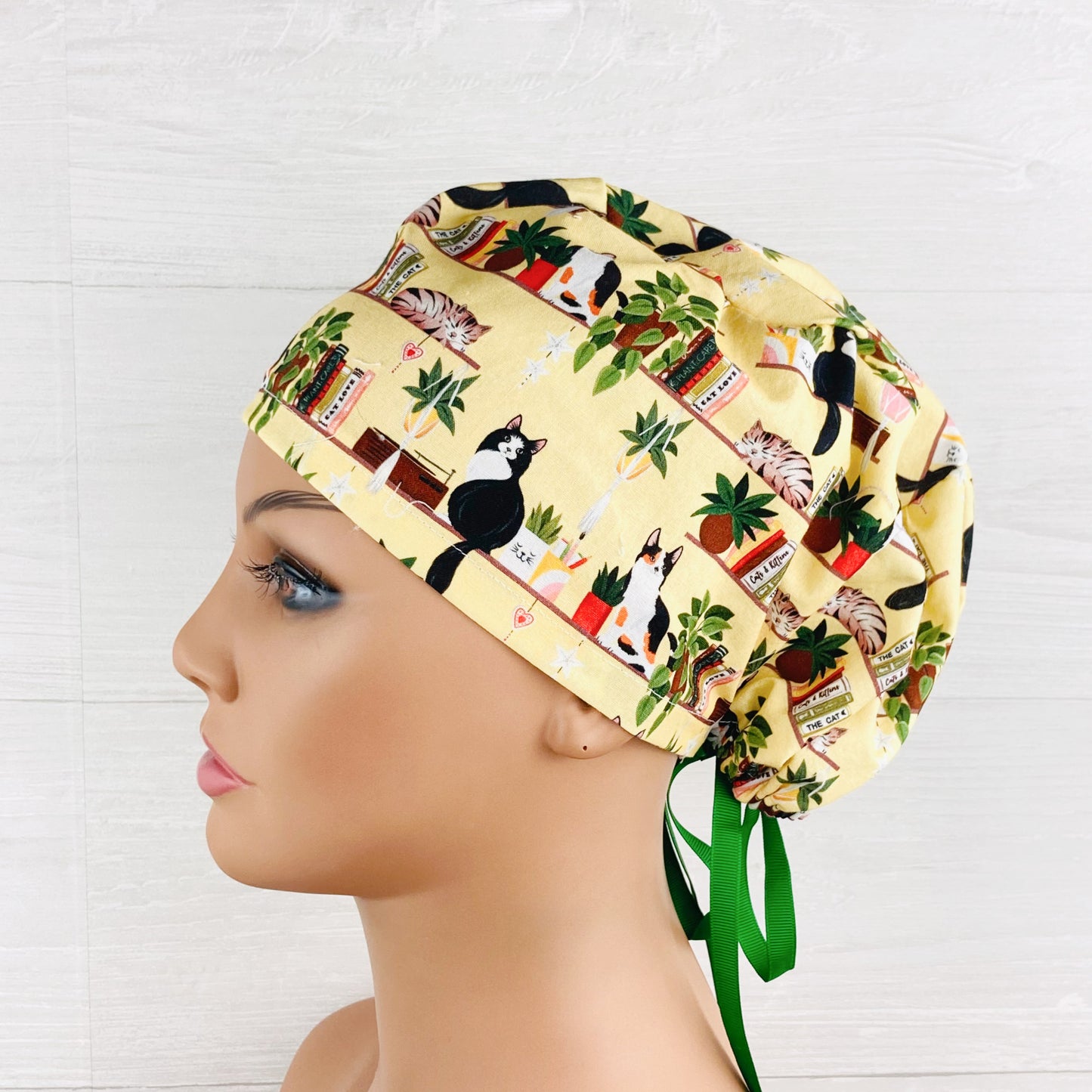 Cats and Books Women's Tieback Hat