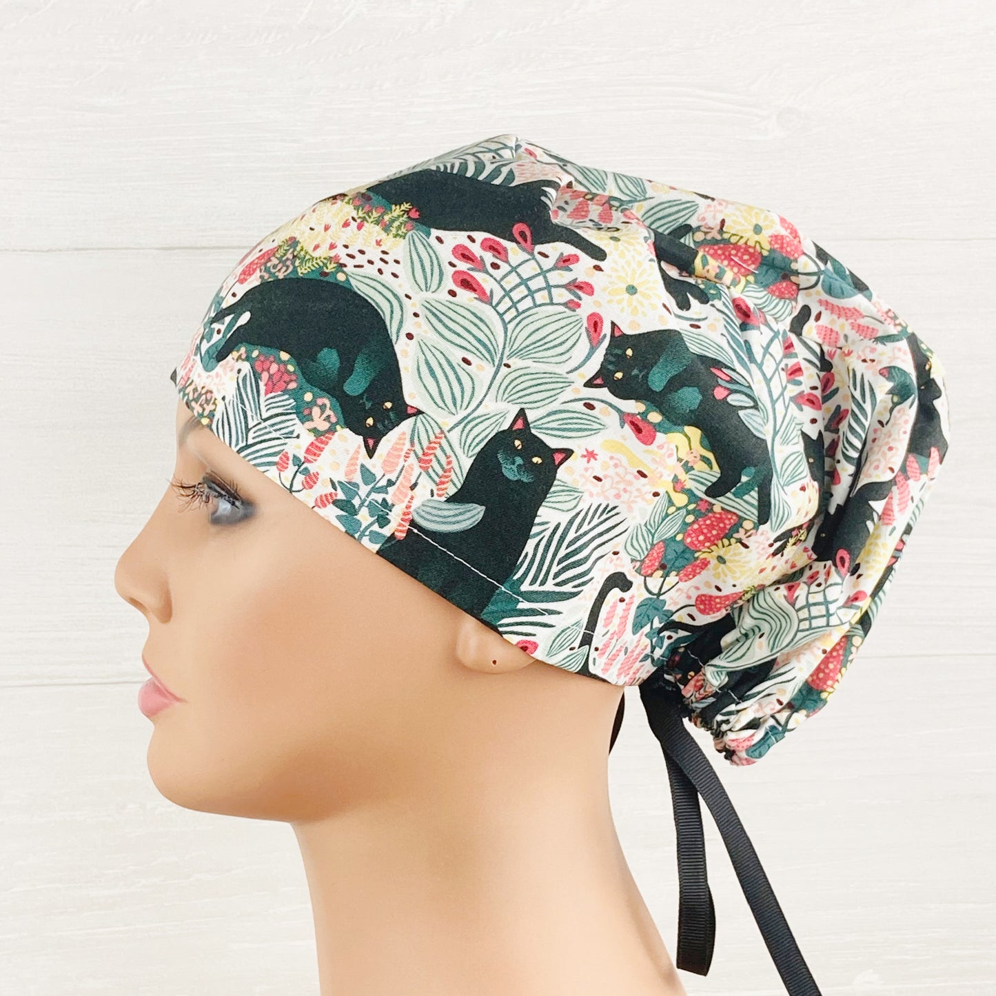 Cats and Plants Women's Tieback Hat