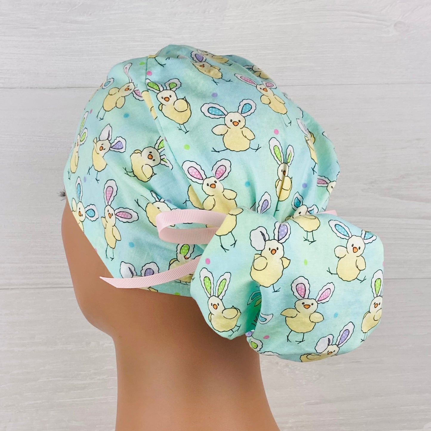 Chicks with Bunny Ears Easter Ponytail Hat