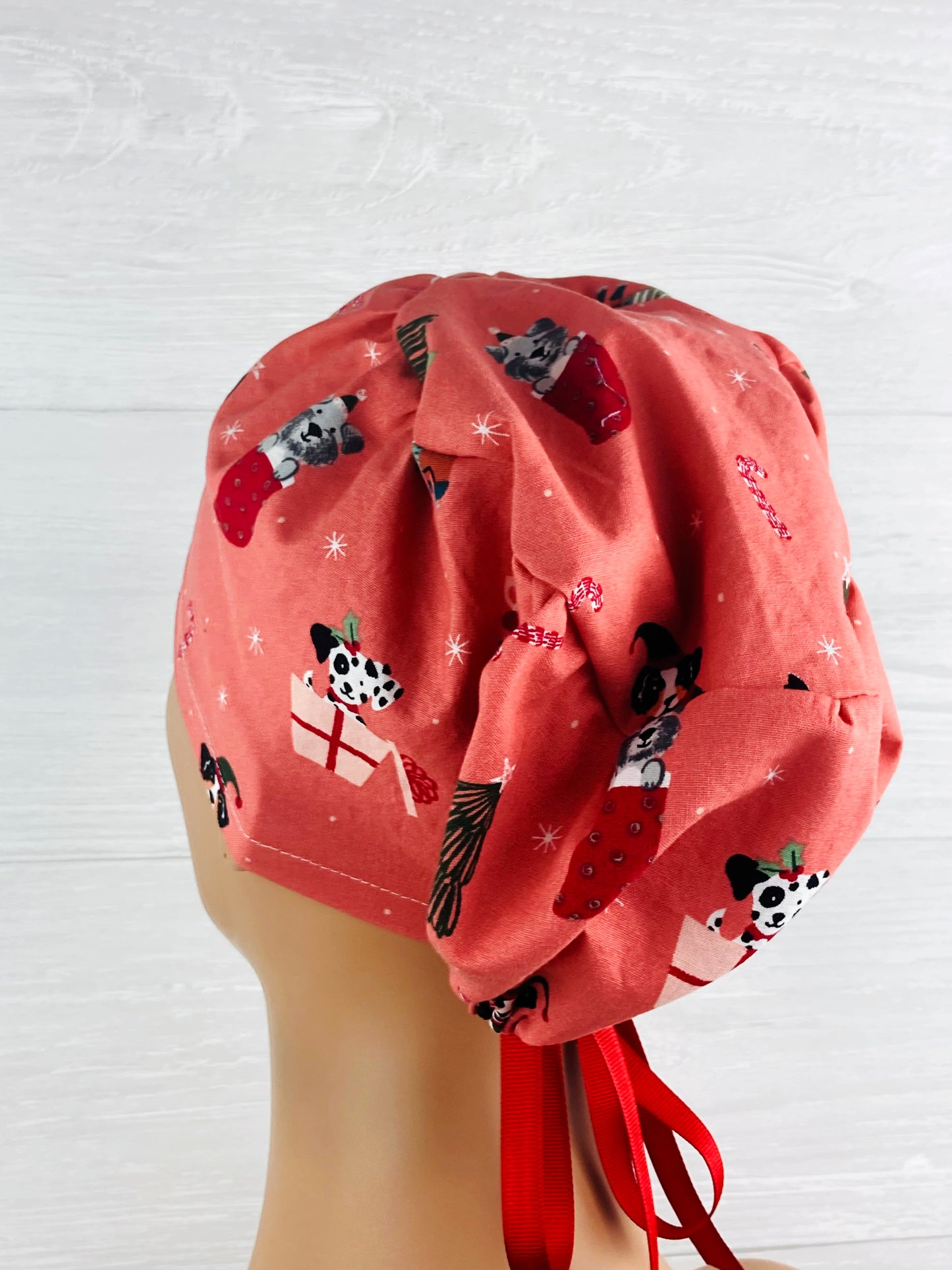 Christmas Pups Women's Tieback Hat