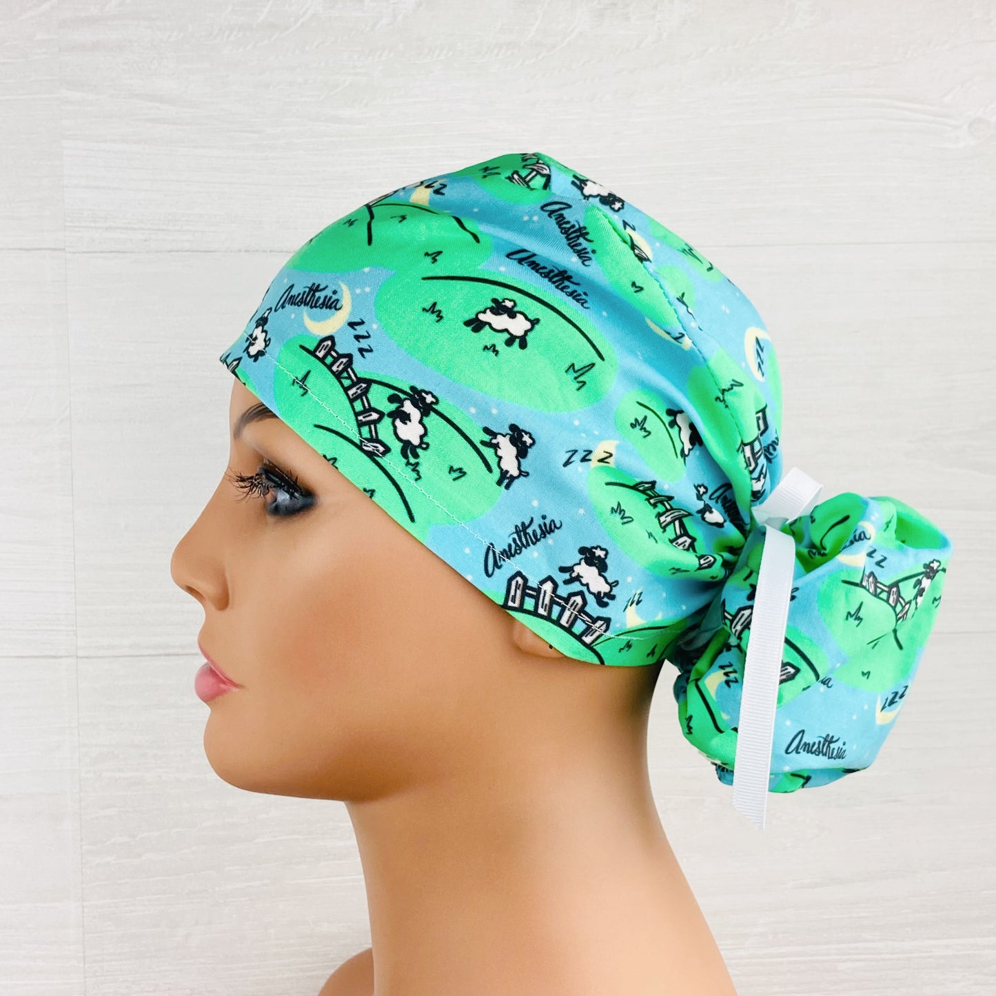 Counting Sheep Ponytail Scrub Hat