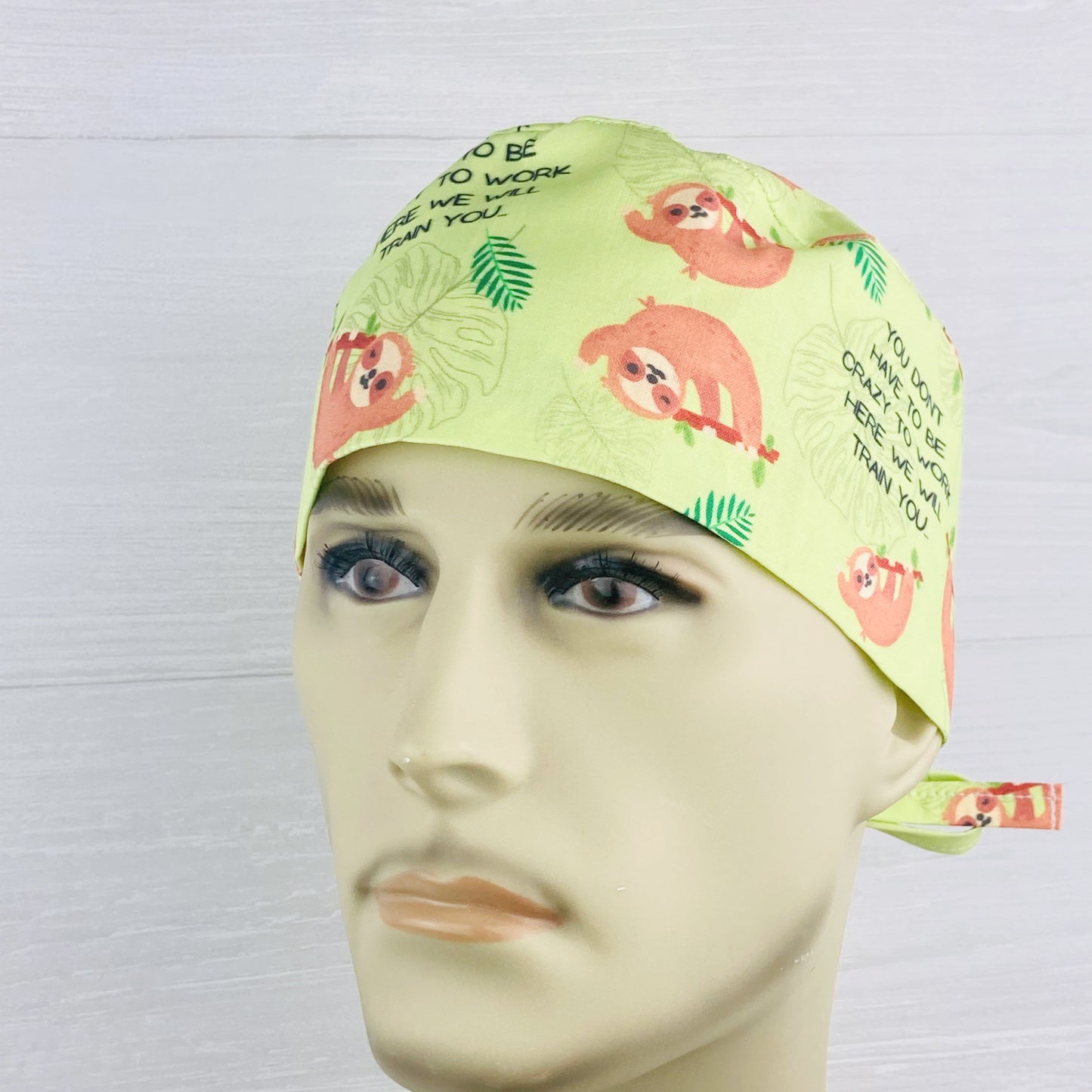Crazy Sloth Men's Scrub Hat