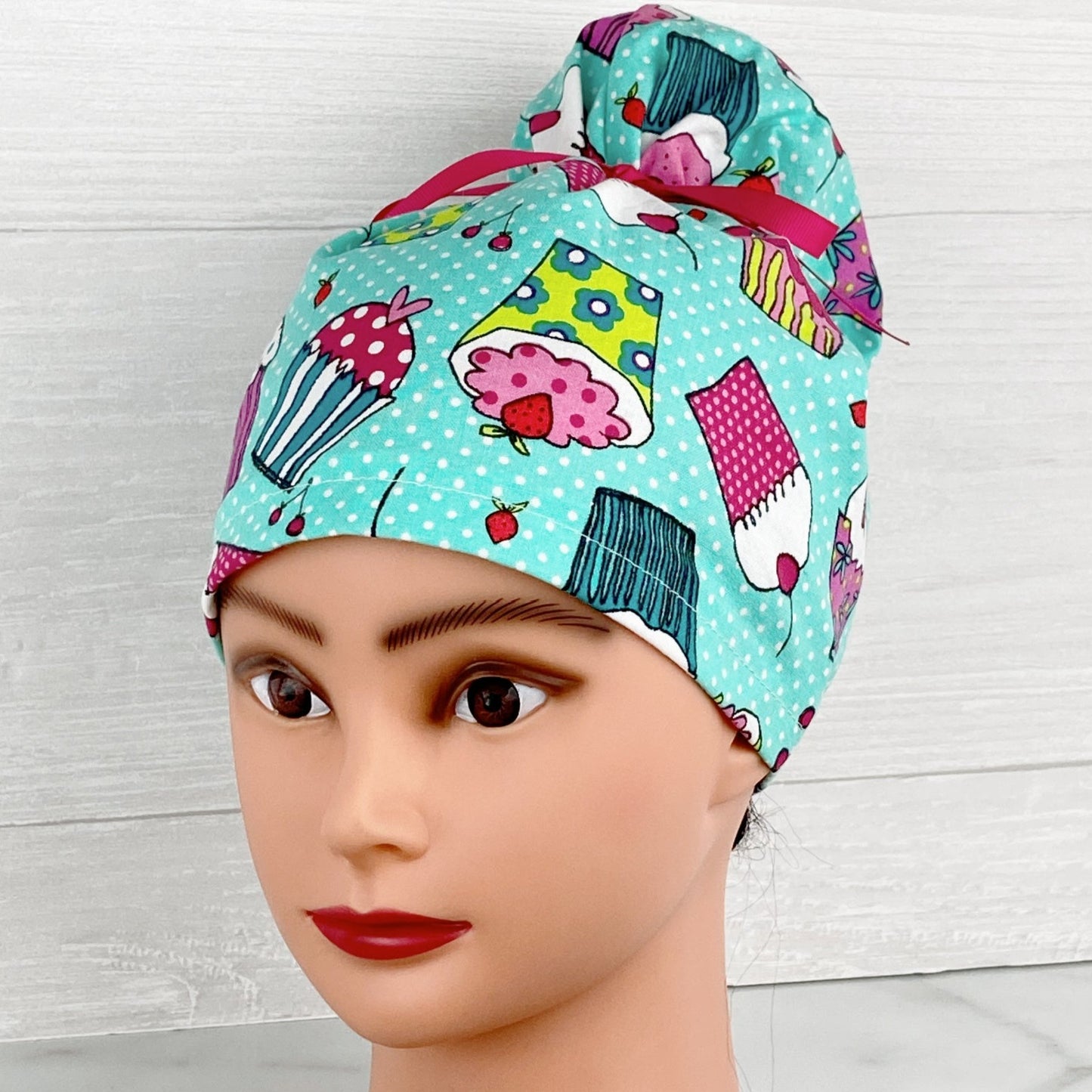 Cupcakes Updo Scrub Cap