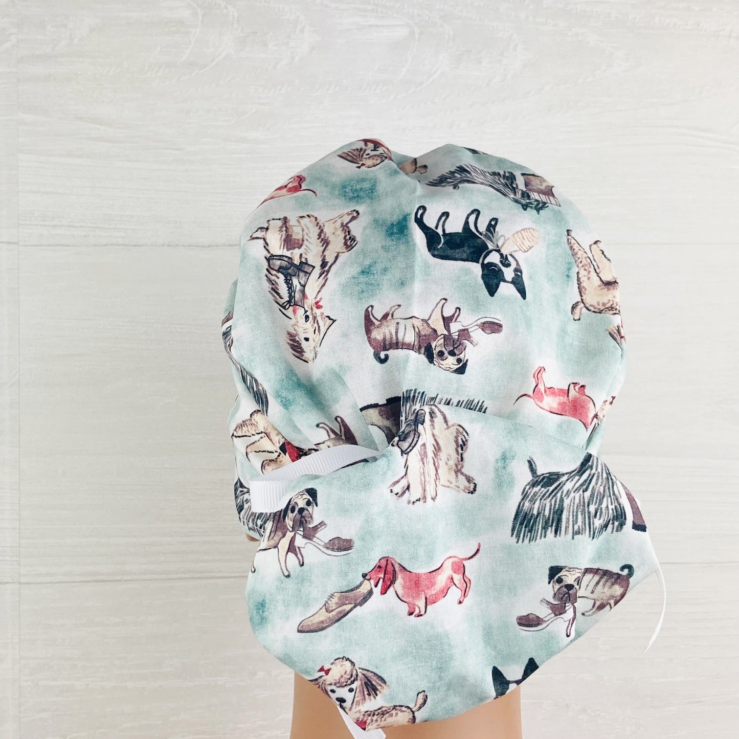 Dogs and Shoes Ponytail Scrub Hat