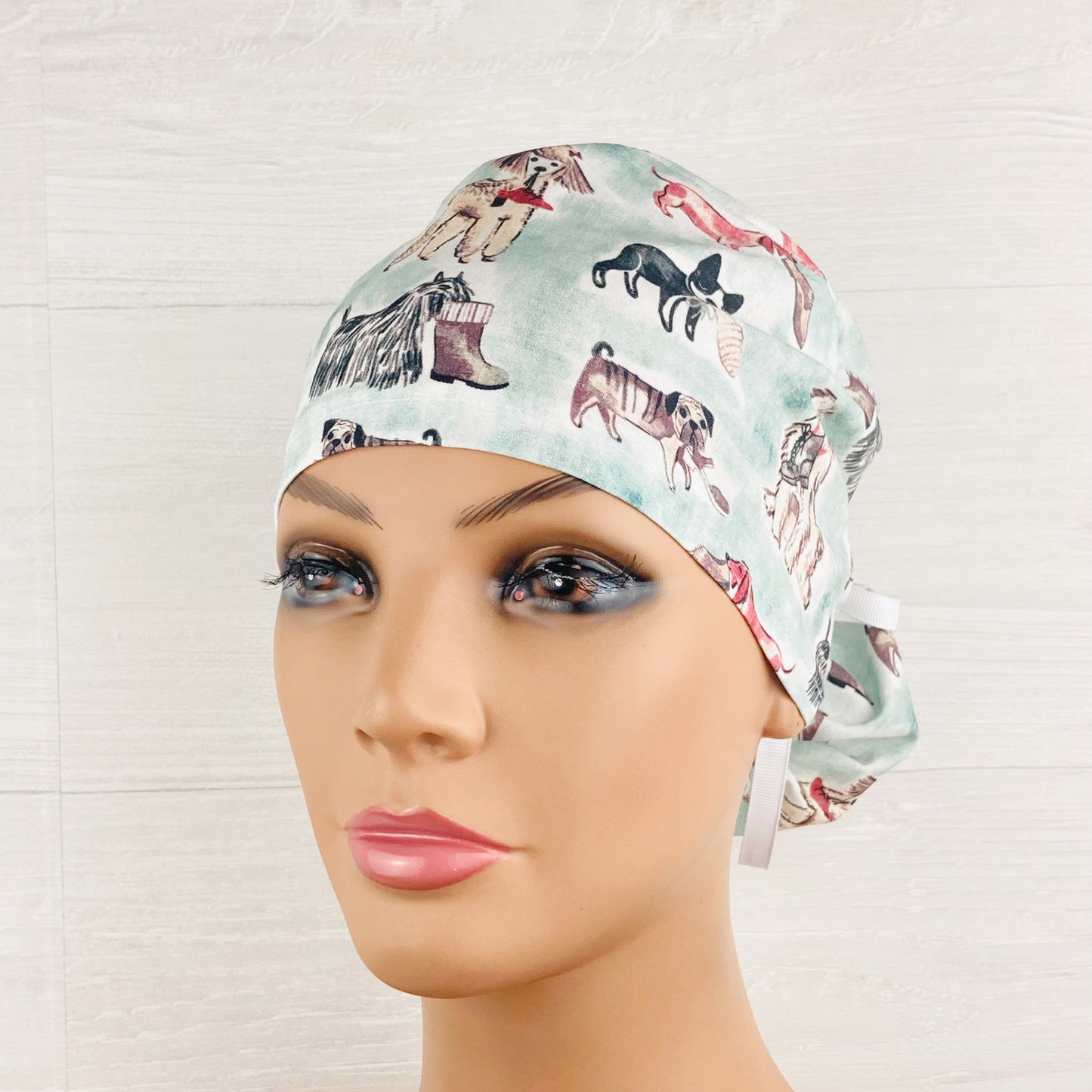 Dogs and Shoes Ponytail Scrub Hat