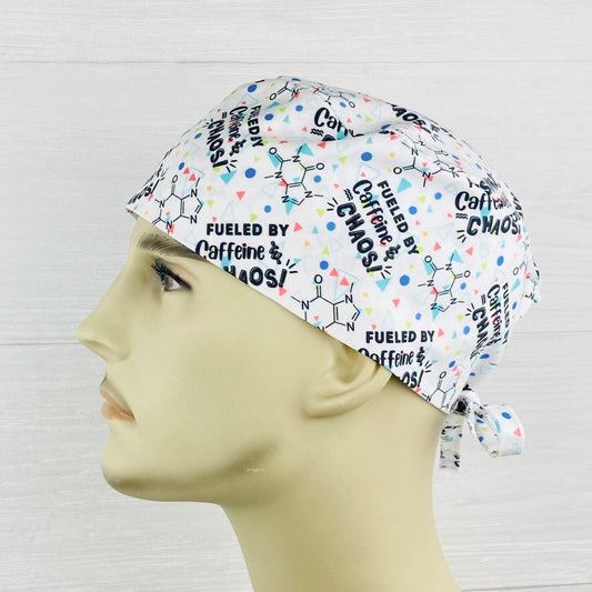 Fueled by Caffeine And Chaos Men's Scrub Hat