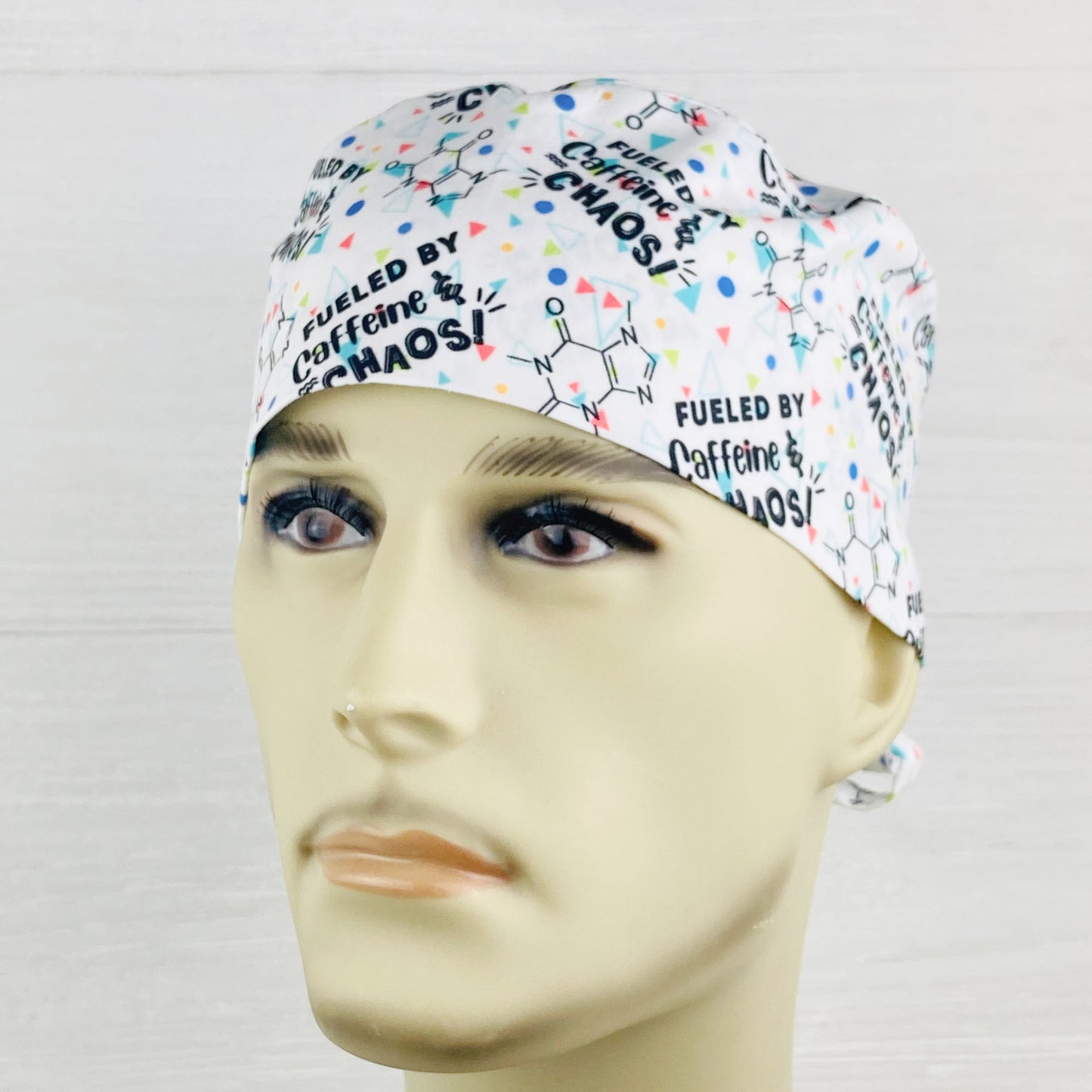 Fueled by Caffeine And Chaos Men's Scrub Hat