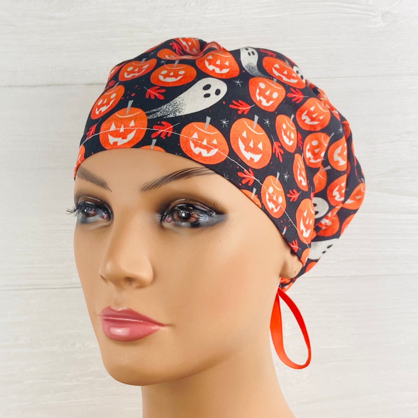 Ghosts and Pumpkins Women's Tieback Hat