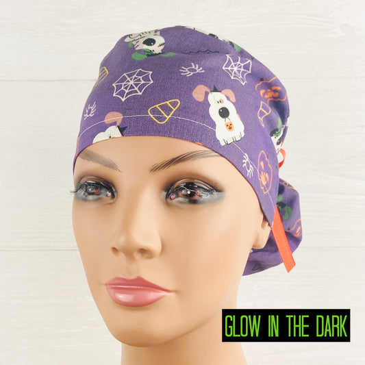 Glow in the Dark Dog Ponytail Scrub Hat