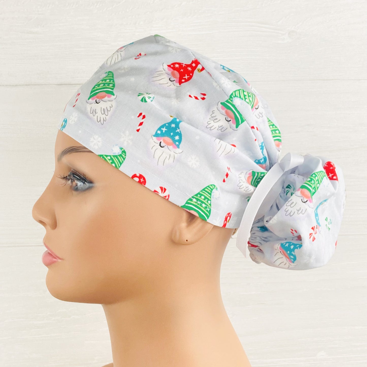 Gnomes and Peppermints Ponytail Hat