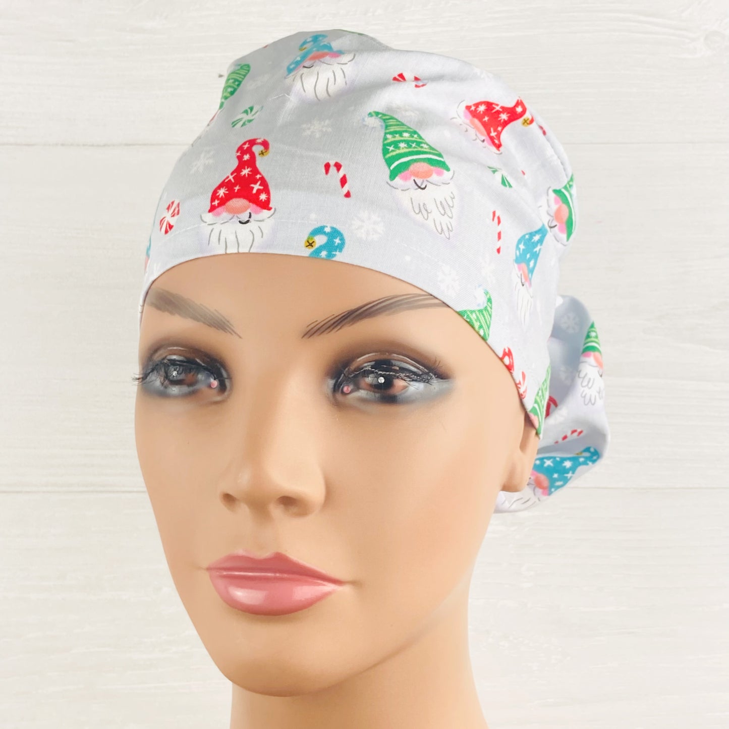 Gnomes and Peppermints Ponytail Hat