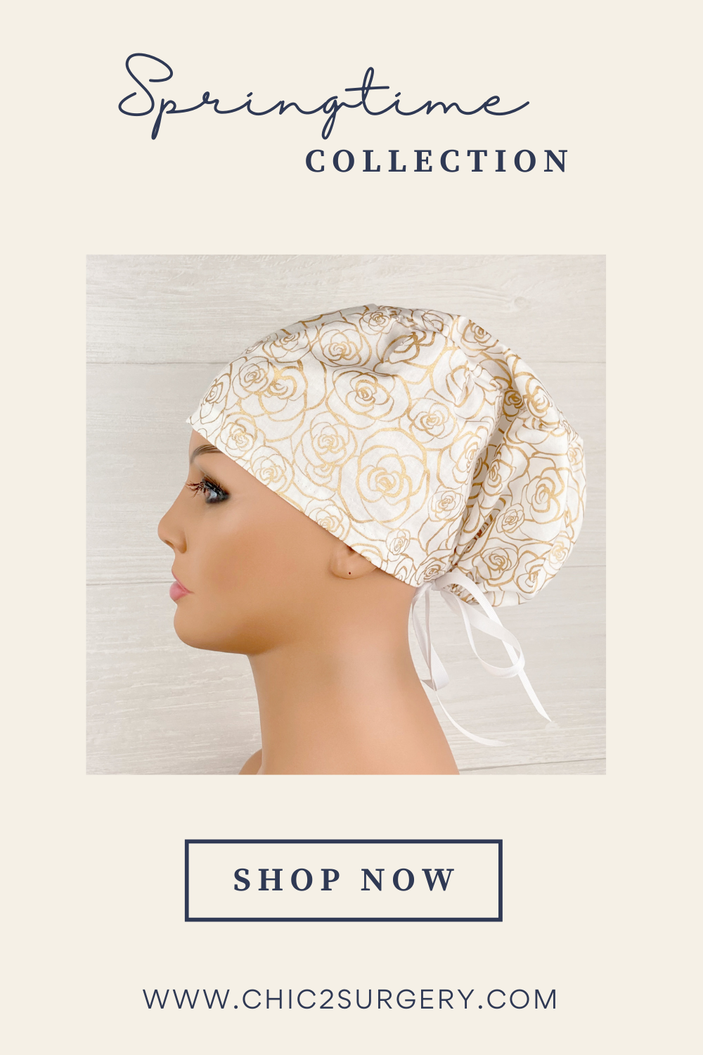 Gold Rosette Women's Tieback Hat