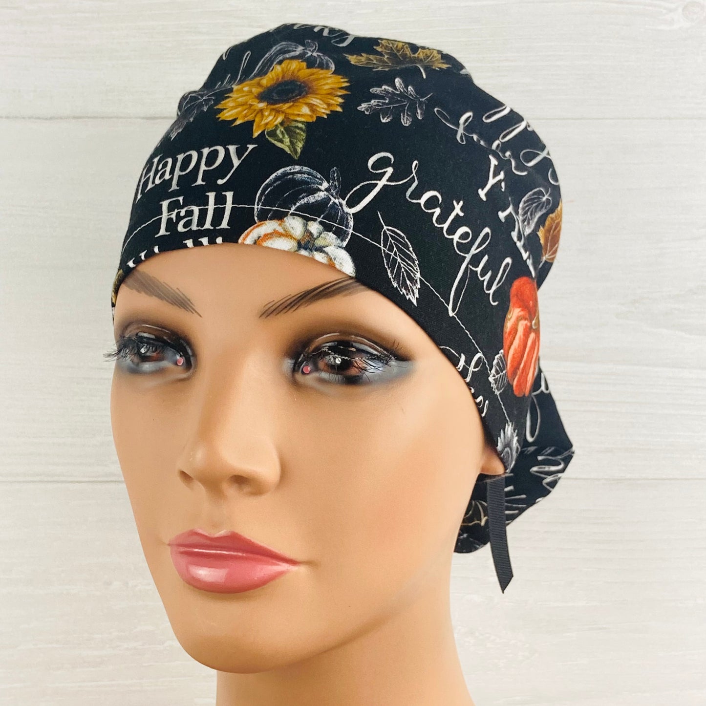 Harvest Words Ponytail Hat