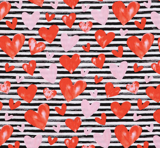 Hearts on Stripes Ponytail Scrub Hat