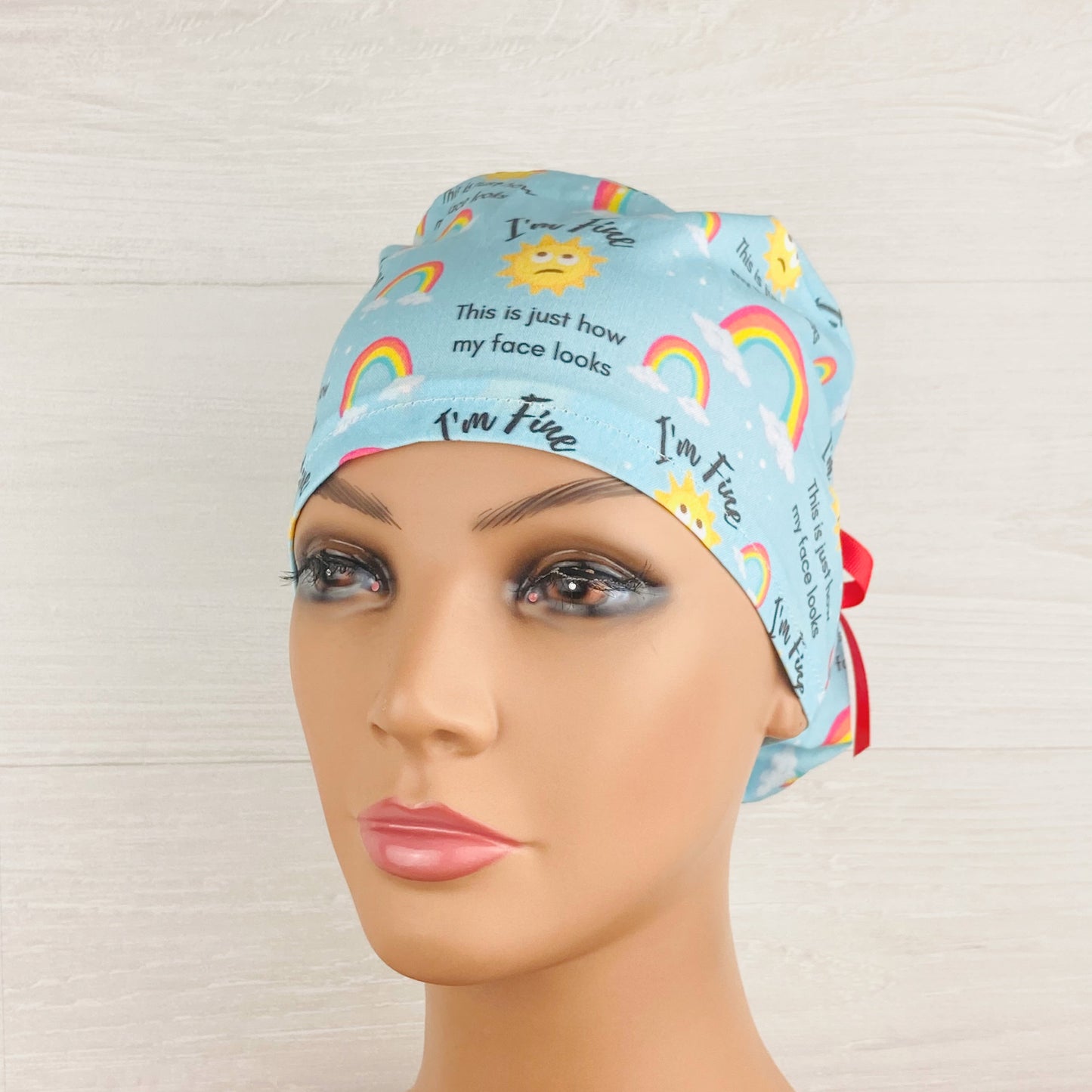 I'm Fine Ponytail Scrub Hat