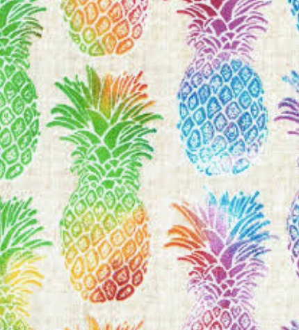 Colorful Pineapples Ponytail Scrub Hat