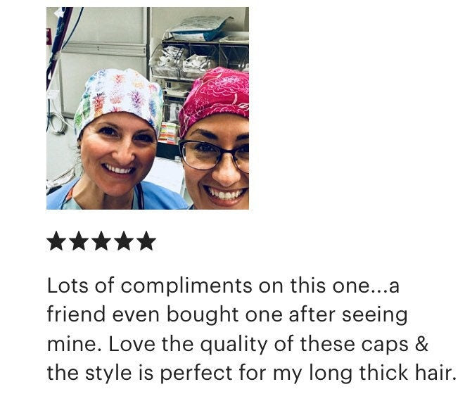 Colorful Pineapples Ponytail Scrub Hat