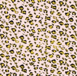 Gold Leopard on Light Pink Ponytail Scrub Hat