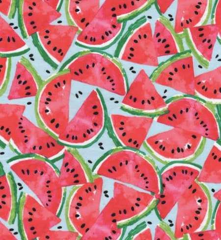 Watermelon on Aqua Ponytail Hat