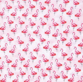 Watercolor Flamingos Ponytail Scrub Hat