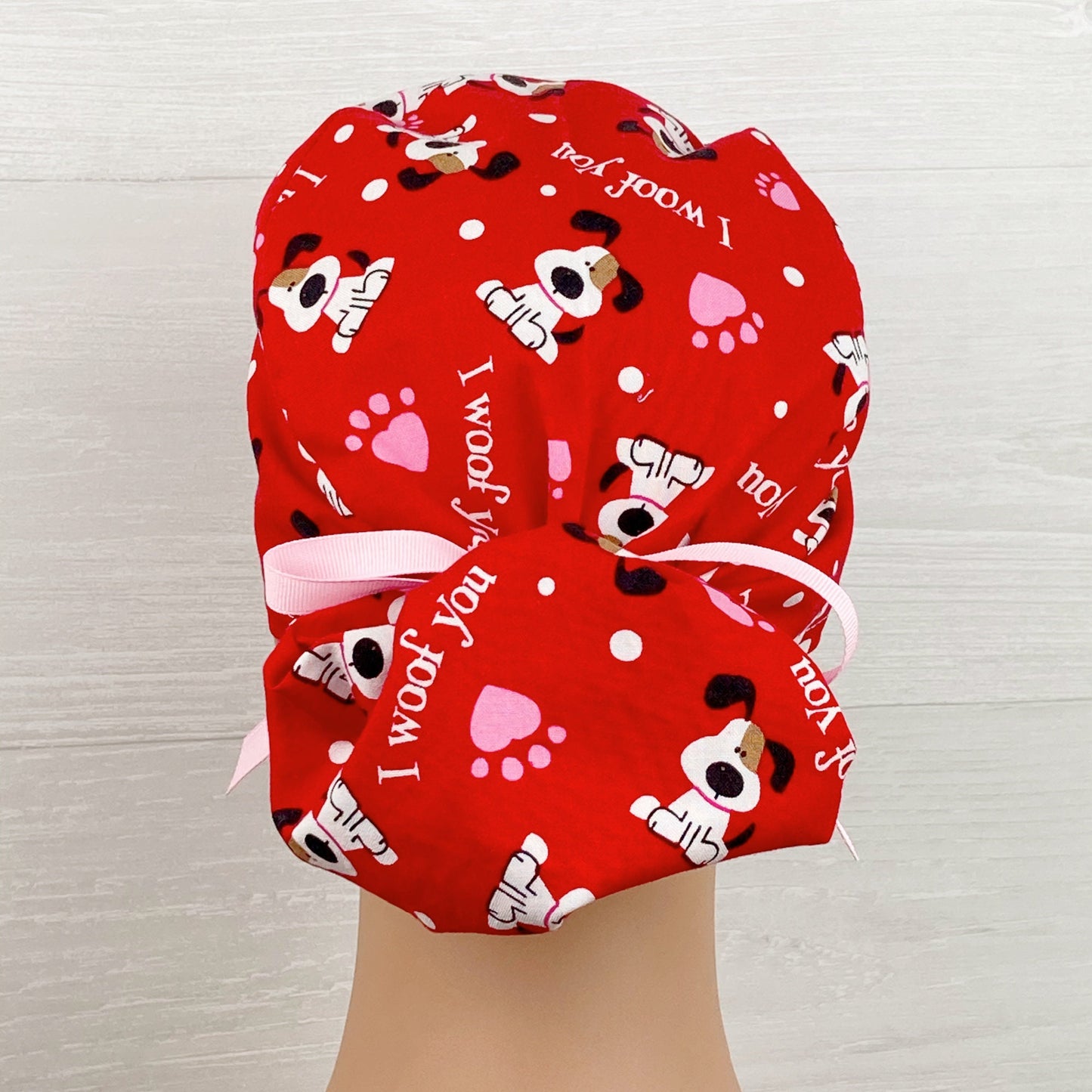 I Woof You Ponytail Scrub Hat