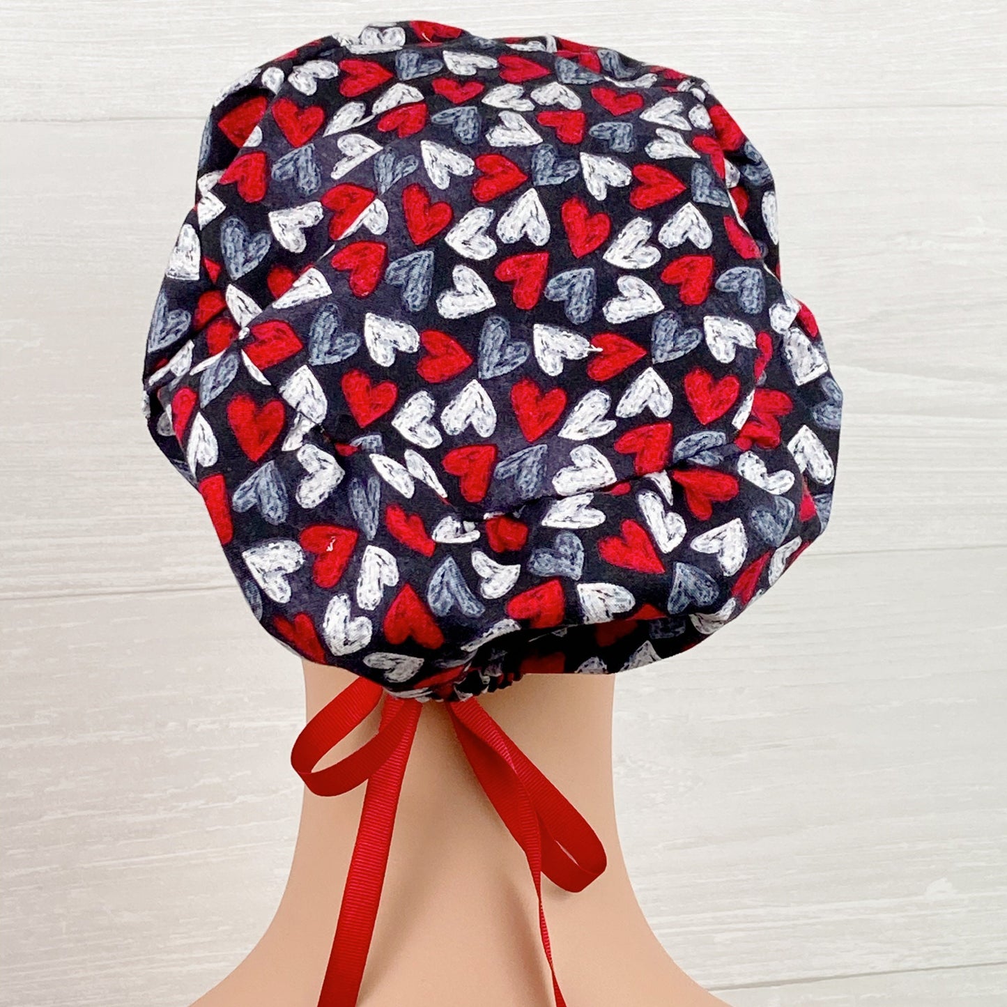 Chalkboard Hearts Women's Tieback Hat