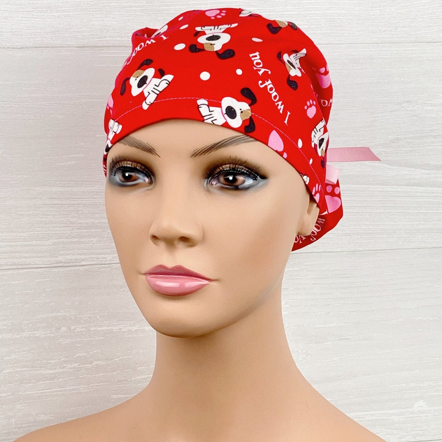 I Woof You Ponytail Scrub Hat