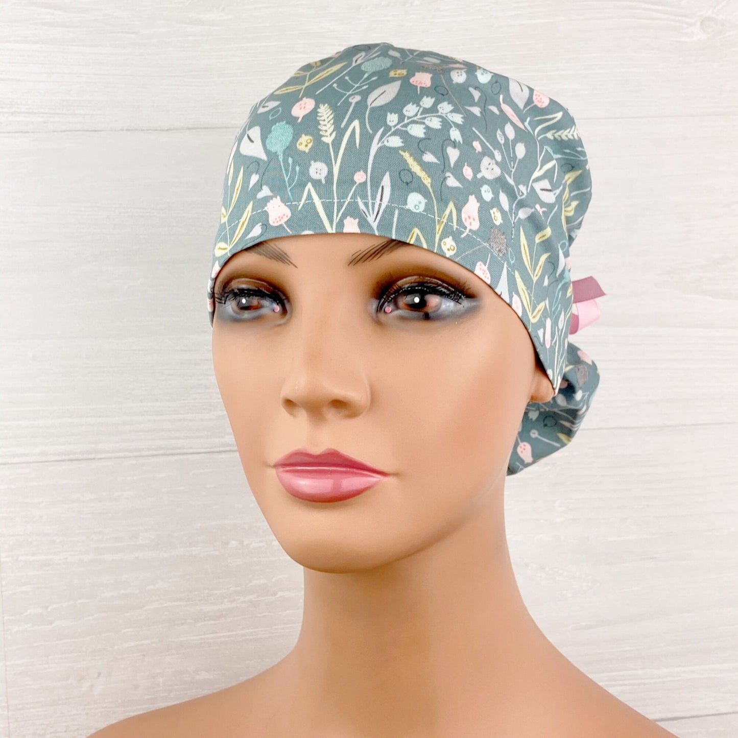 Meadow Floral Ponytail Scrub Hat