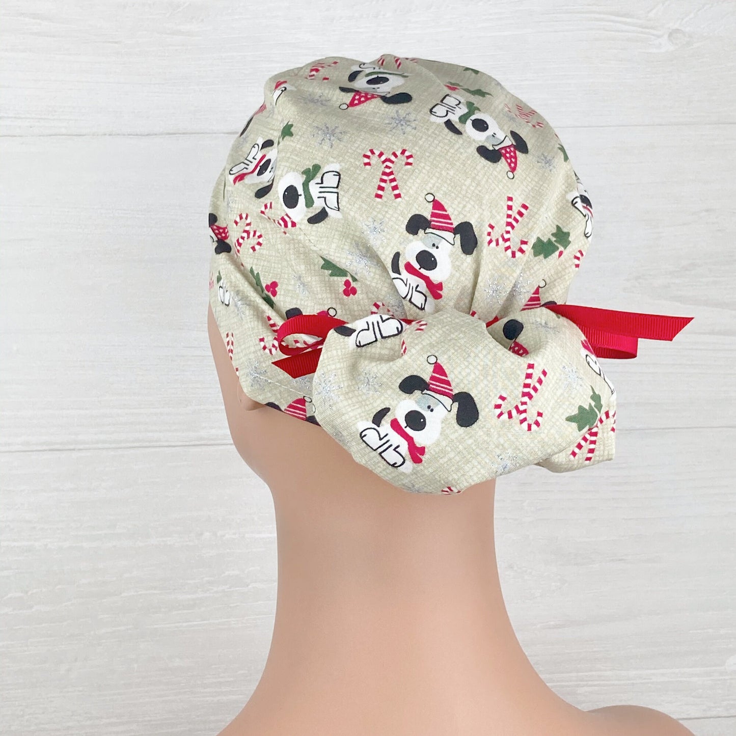 Christmas Dogs Ponytail Hat